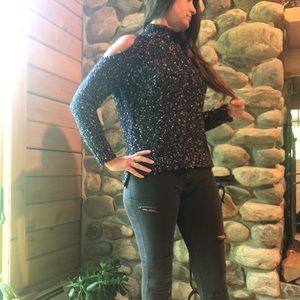 Xs Rebecca Taylor cold shoulder sweater